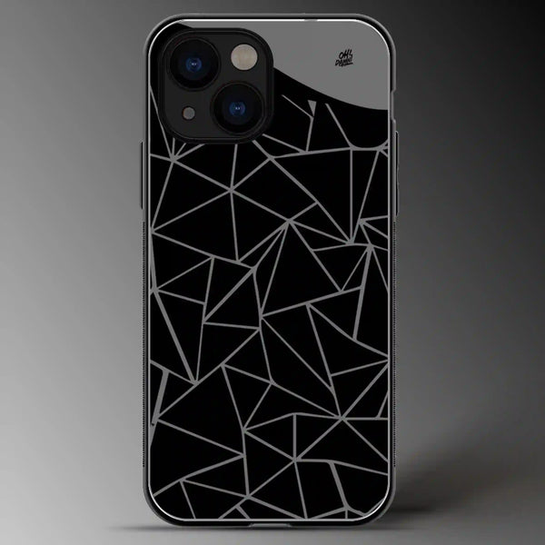 Interconnected Network | Abstract | Grey Scale | Glass Phone Cover | Mobile Cover (Case) | Back Cover