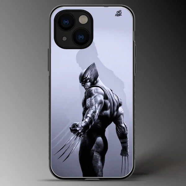 Wolverine (Black and White) | Marvel | Superhero | Colored | Glass Phone Cover | Mobile Cover (Case) | Back Cover