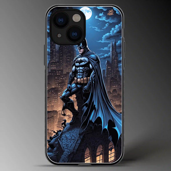 Batman in Gotham City | DC | Superhero | Colored | Glass Phone Cover | Mobile Cover (Case) | Back Cover