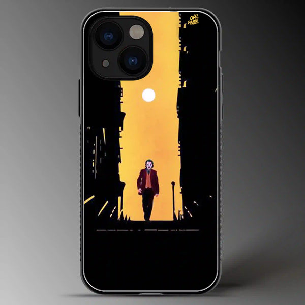 Joker on Stairs | DC | Superhero | Colored | Glass Phone Cover | Mobile Cover (Case) | Back Cover