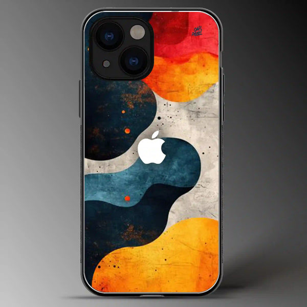 Colorful Wavy Apple Logo | Brand | Colored | Glass Phone Cover | Mobile Cover (Case) | Back Cover