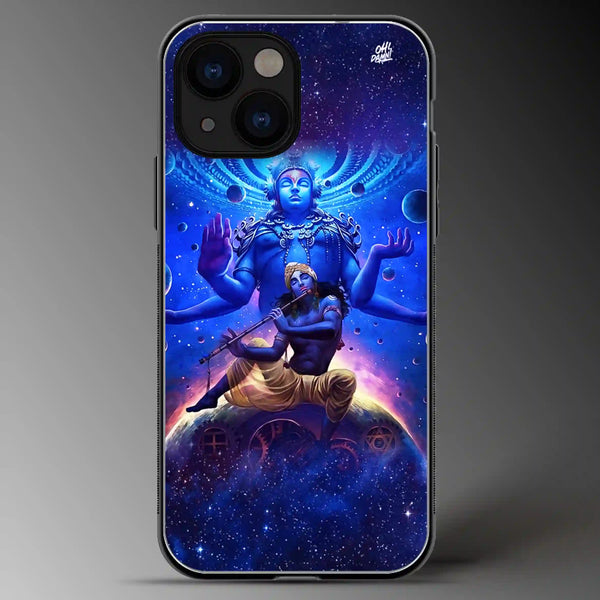 Krishna with Vishnu Avatar| Gods | Colored | Glass Phone Cover | Mobile Cover (Case) | Back Cover