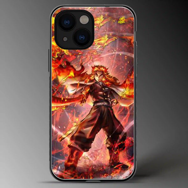 Kyojuro Rengoku | Demon Slayer | Anime | Colored | Glass Phone Cover | Mobile Cover (Case) | Back Cover