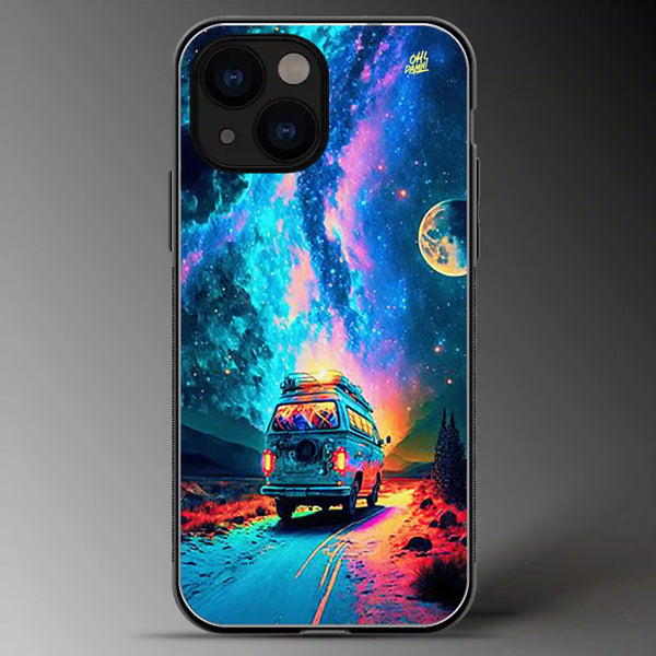 Traveling Through Stars | Space | Colored | Glass Phone Cover | Mobile Cover (Case) | Back Cover