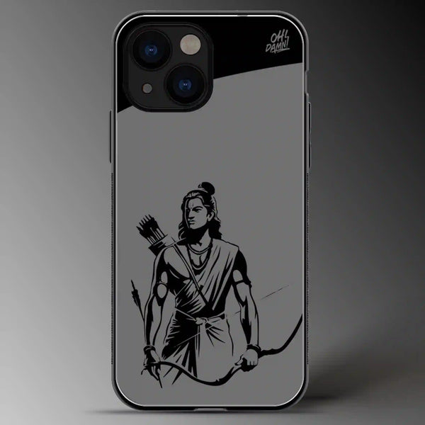 Jai Shree Ram | Gods | Grey Scale | Glass Phone Cover | Mobile Cover (Case) | Back Cover