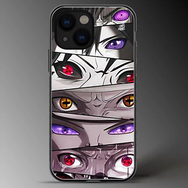 Eyes (All Characters) | Naruto | | Anime | Colored | Glass Phone Cover | Mobile Cover (Case) | Back Cover