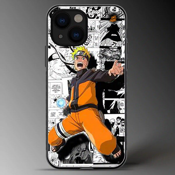 Naruto (Comic Style) | Anime | Colored | Glass Phone Cover | Mobile Cover (Case) | Back Cover