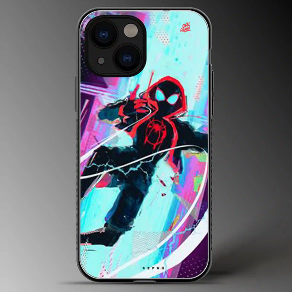 Spiderman (Miles Morales)| Marvel | Superhero | Colored | Glass Phone Cover | Mobile Cover (Case) | Back Cover