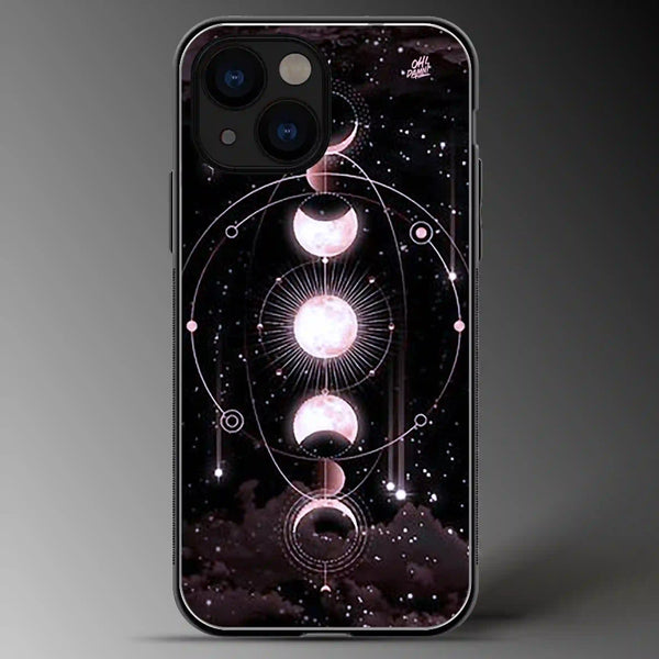 Phases of Moon | Space | Colored | Glass Phone Cover | Mobile Cover (Case) | Back Cover