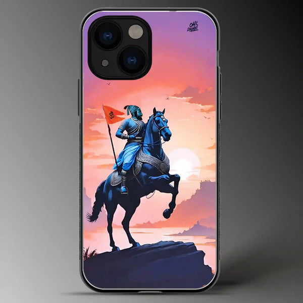 Chhatrapati Shivaji Maharaj | Gods | Colored | Glass Phone Cover | Mobile Cover (Case) | Back Cover