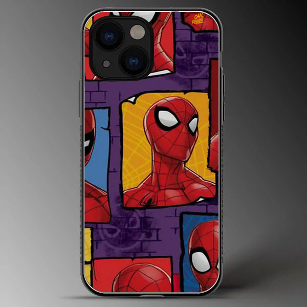 Spiderman (Comic Style) | Marvel | Superhero | Colored | Glass Phone Cover | Mobile Cover (Case) | Back Cover