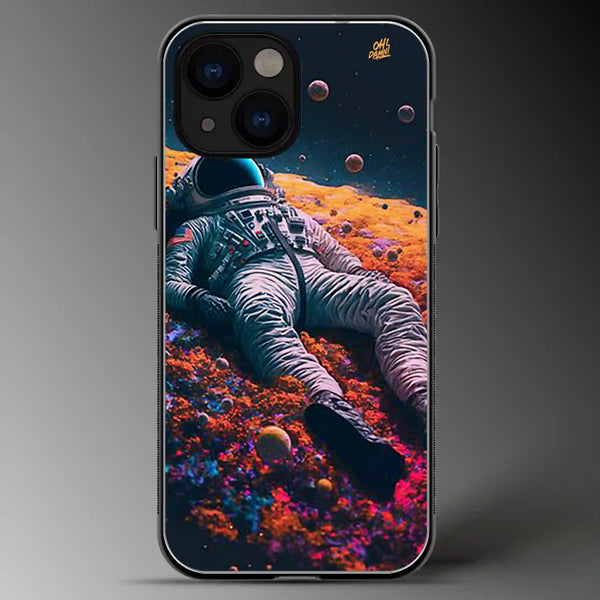 Astronaut in Flowerbed | Space | Colored | Glass Phone Cover | Mobile Cover (Case) | Back Cover