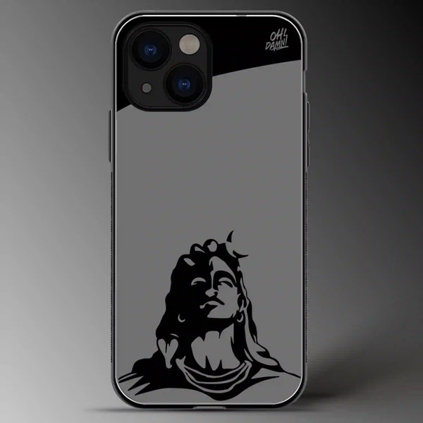 Adiyogi | Mahadev | Shiva | Gods | Grey Scale | Glass Phone Cover | Mobile Cover (Case) | Back Cover