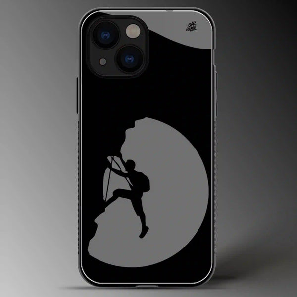 Climber | Moon Light | Abstract | Grey Scale | Glass Phone Cover | Mobile Cover (Case) | Back Cover