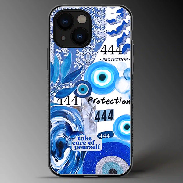 Evil Eye (Scrap Book) | Abstract | Colored | Glass Phone Cover | Mobile Cover (Case) | Back Cover