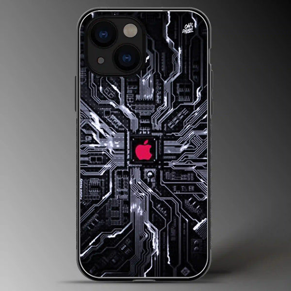 Circuit Apple Logo | Brand | Colored | Glass Phone Cover | Mobile Cover (Case) | Back Cover