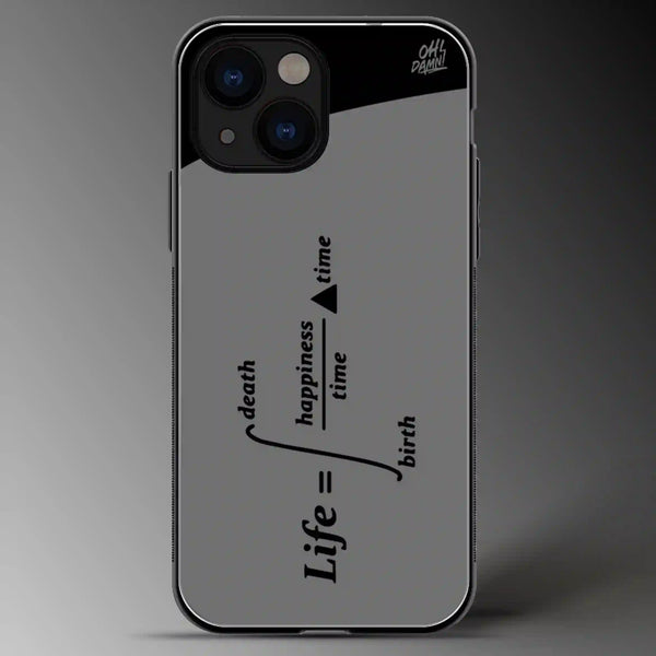 Life Integral | Quotes | Grey Scale | Glass Phone Cover | Mobile Cover (Case) | Back Cover