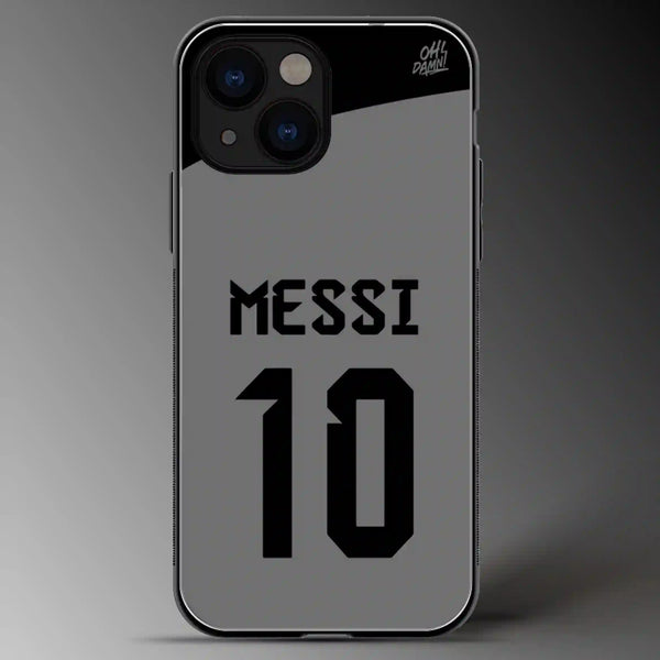 Messi | Football | Sports | Grey Scale | Glass Phone Cover | Mobile Cover (Case) | Back Cover