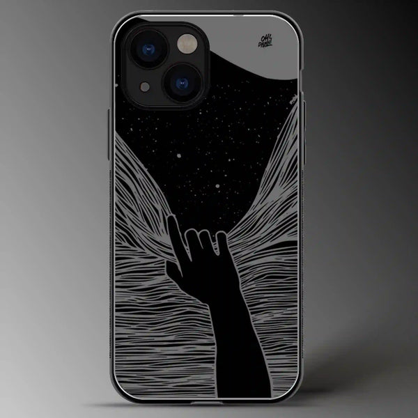 Stargazing | Abstract |Grey Scale | Glass Phone Cover | Mobile Cover (Case) | Back Cover