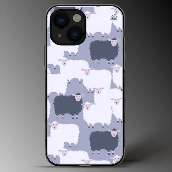 Sheeps | Abstract | Colored | Glass Phone Cover | Mobile Cover (Case) | Back Cover