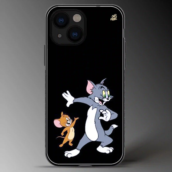 Tom & Jerry | Abstract | Colored | Glass Phone Cover | Mobile Cover (Case) | Back Cover