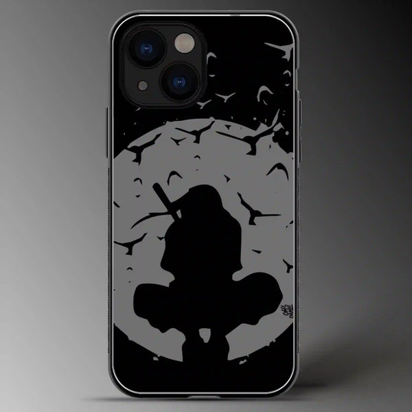 Uchiha Itachi | Naruto | Anime | Grey Scale | Glass Phone Cover | Mobile Cover (Case) | Back Cover