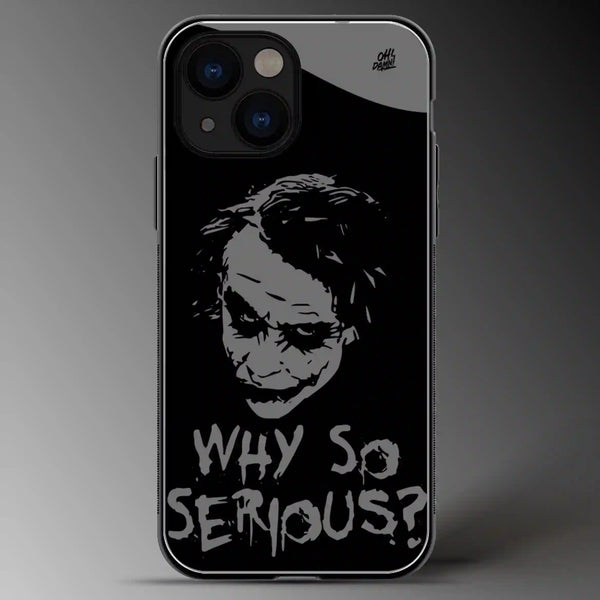 Why So Serious | Joker | Heath Ledger | DC | Superhero | Grey Scale | Glass Phone Cover | Mobile Cover (Case) | Back Cover