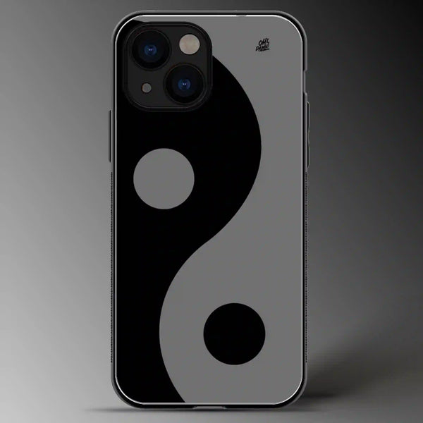 Yin Yang | Abstract | Glow in Dark | Grey Scale | Glass Phone Cover | Mobile Cover (Case) | Back Cover